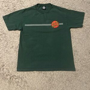 Santa Cruz Skateboards Forest Green Tee with Red Japanese Logo